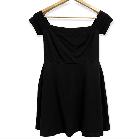 Free People Dress Black Mambo Off Shoulder Boho Mini Womens Small S - Picture 2 of 11